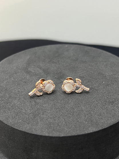 Studs _Rosegold Rose Flower