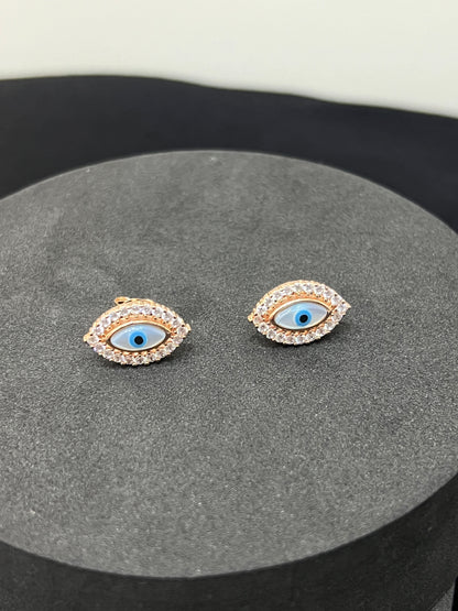 Studs _Rose gold Evil Eye