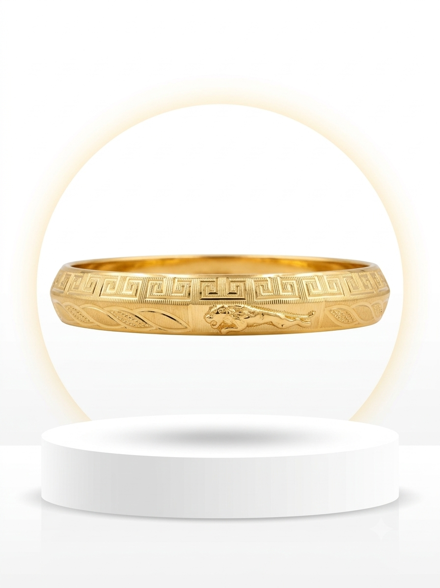 Silver Mens Kada CNC Jaquar DS Full Gold Finish R