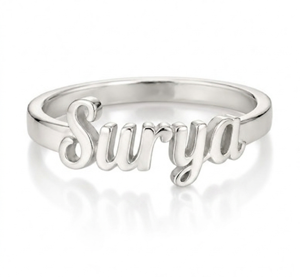 Customized Silver Name Ring 925