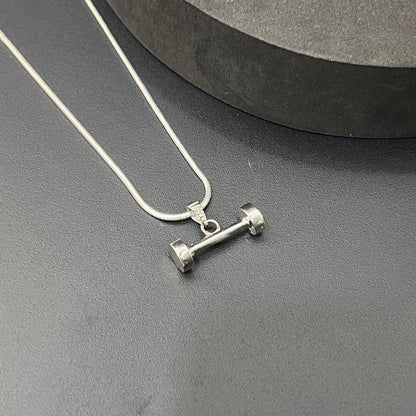 Silver dumbell Pendant