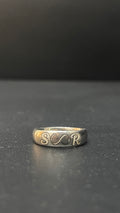 Silver Customised Initial Infinity Ring