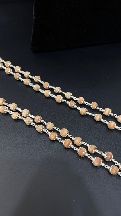 Silver Ayyapa Tulasi Malai 108Beads