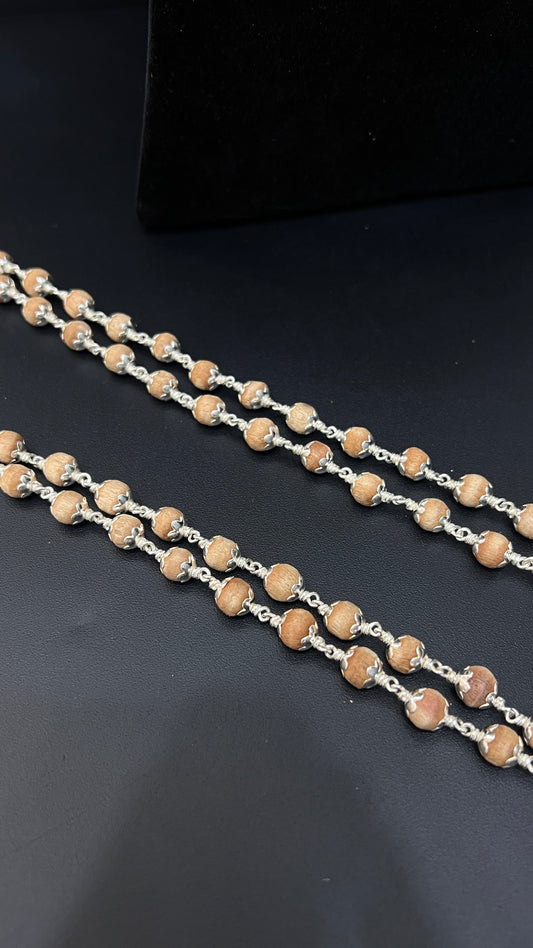 Silver Ayyapa Tulasi Malai 108Beads