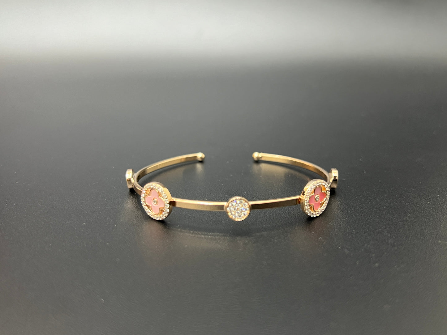 Ladies Kada_Rosegold Red Flower