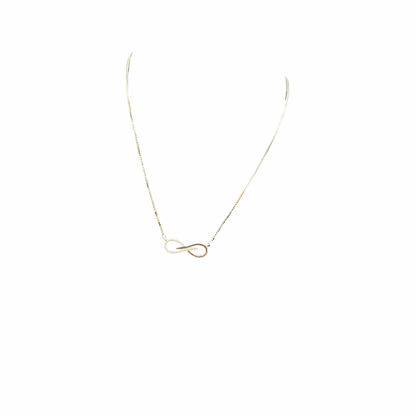 Ladies Rosegold Pendant Chain_stone Infinity