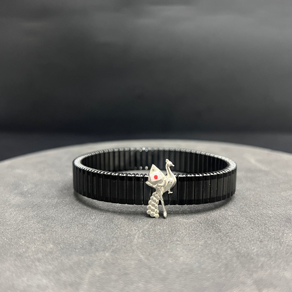 Silver Murgar Peacock Vel Flexible Band