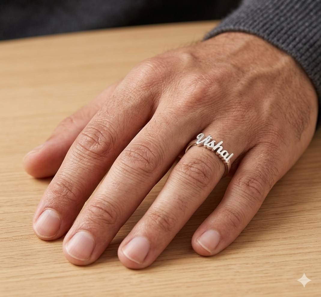 Customized Silver Name Ring 925