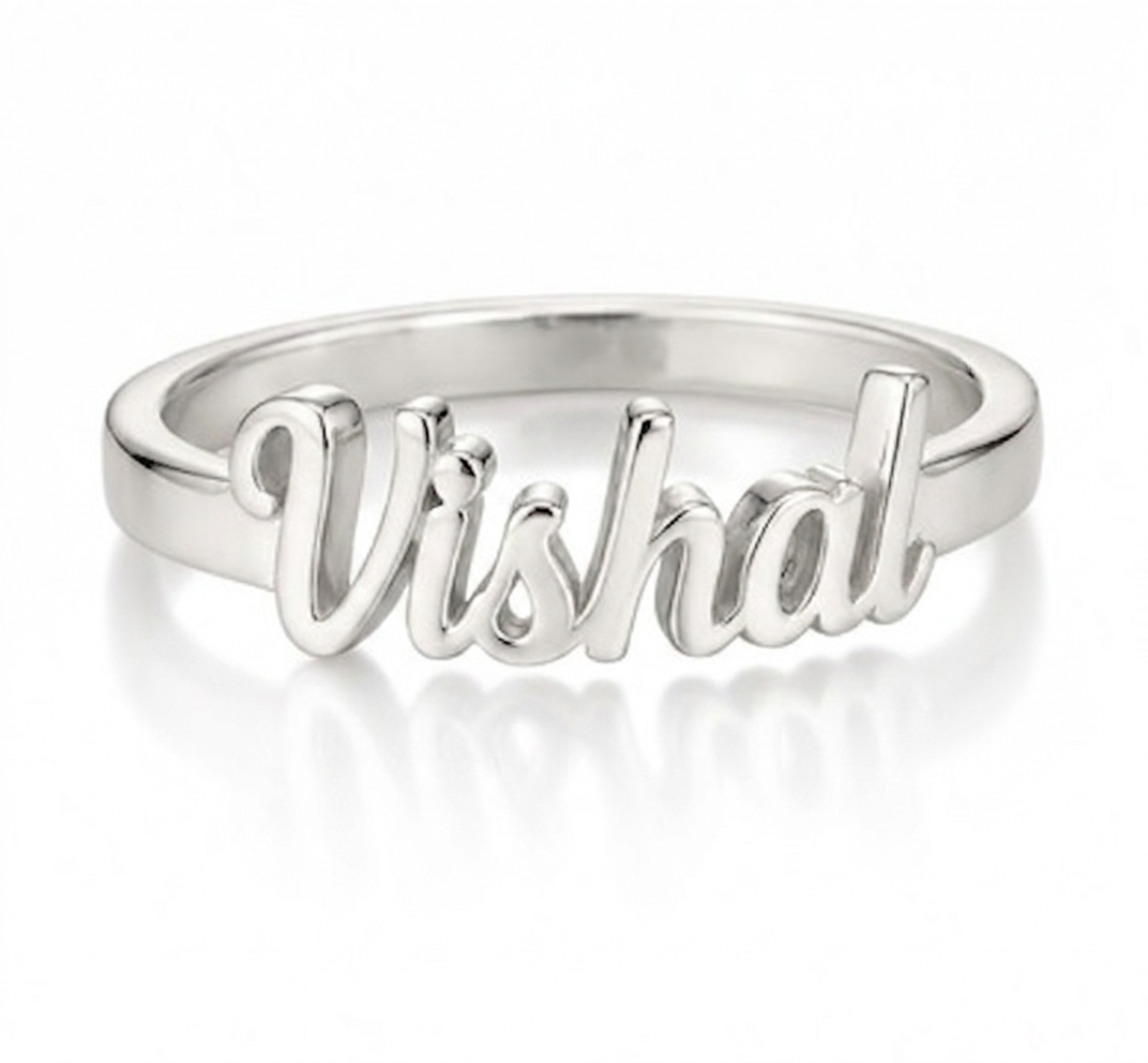 Customized Silver Name Ring 925