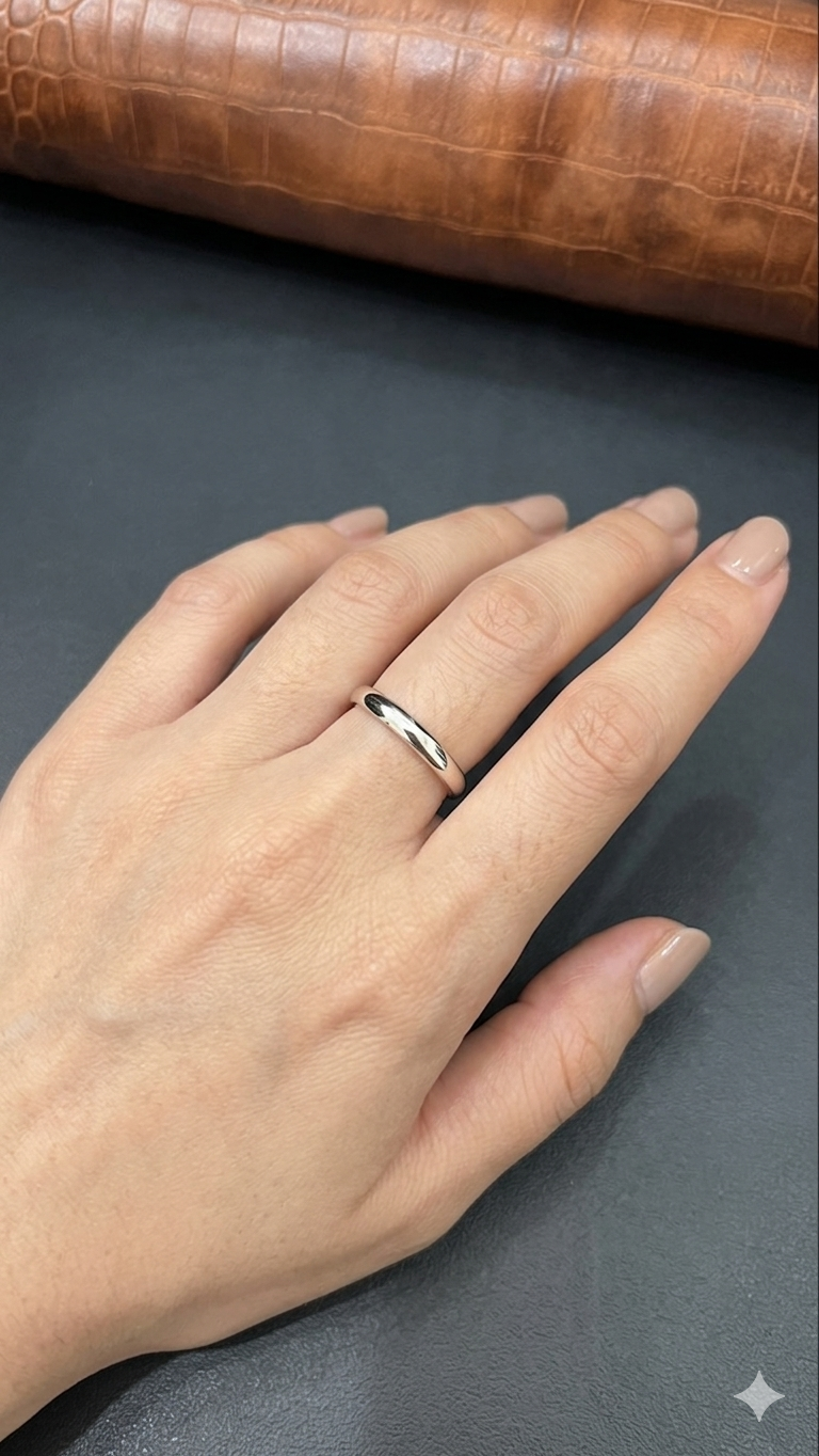 Silver Unisex Band Ring