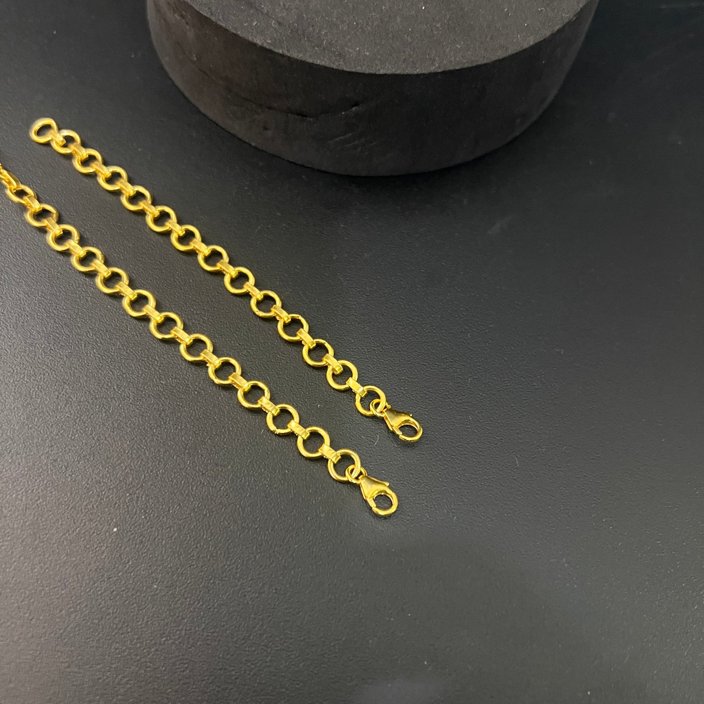 Silver Back Chain Gold Polished