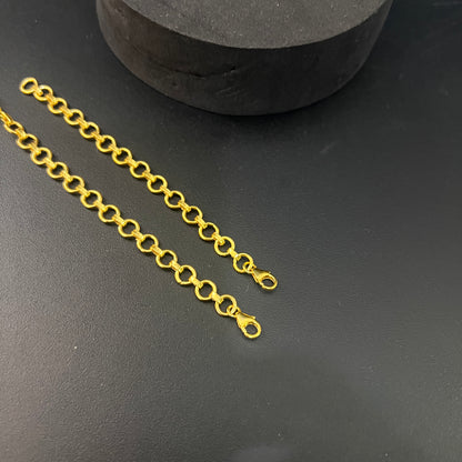 Silver Back Chain Gold Polished