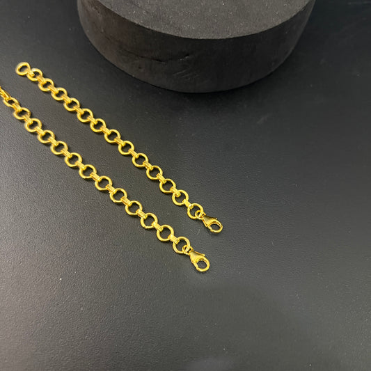 Silver Back Chain Gold Polished