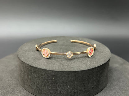 Ladies Kada_Rosegold Red Flower