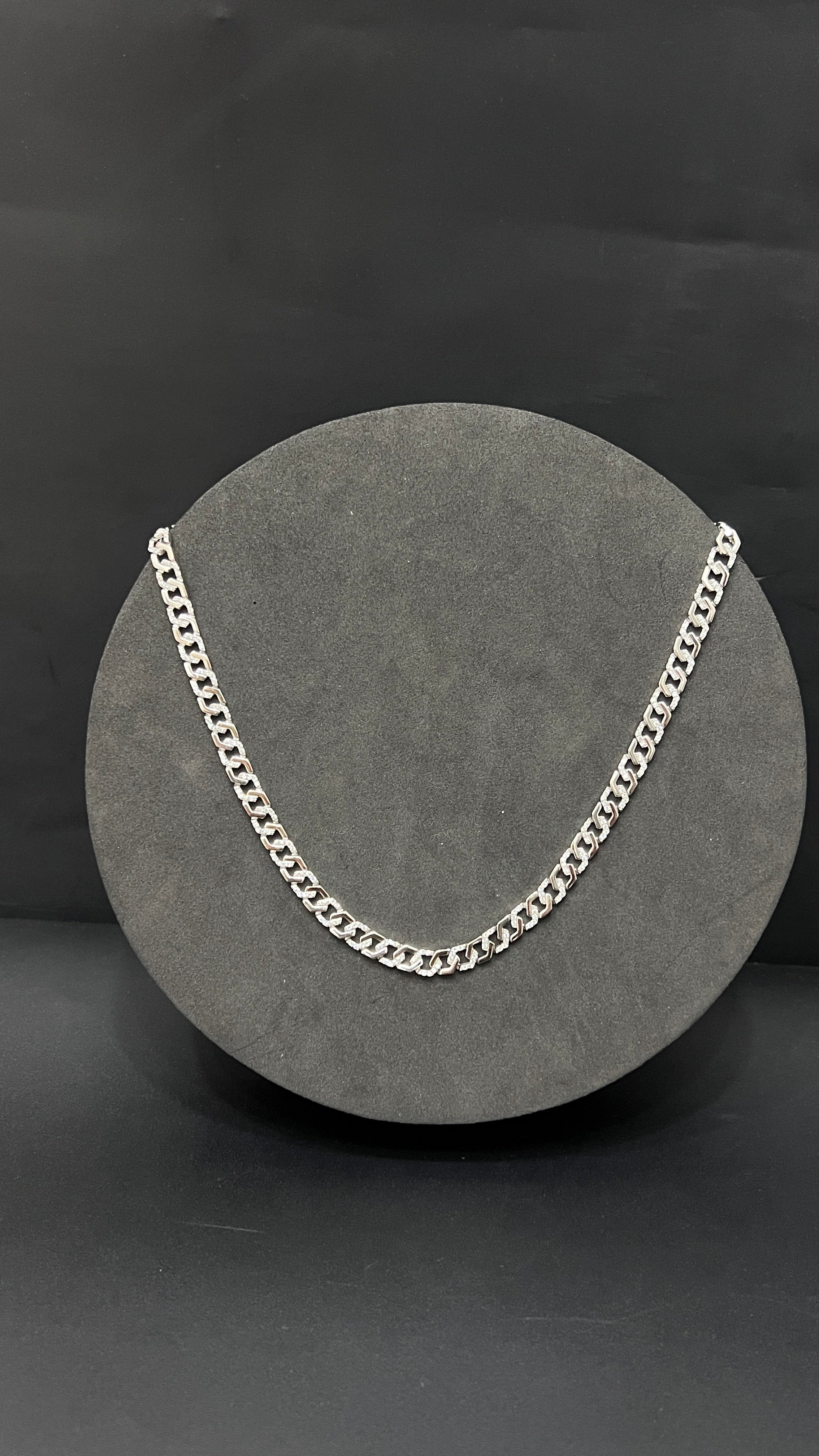 Silver Mens Chain Heaxo Cuban