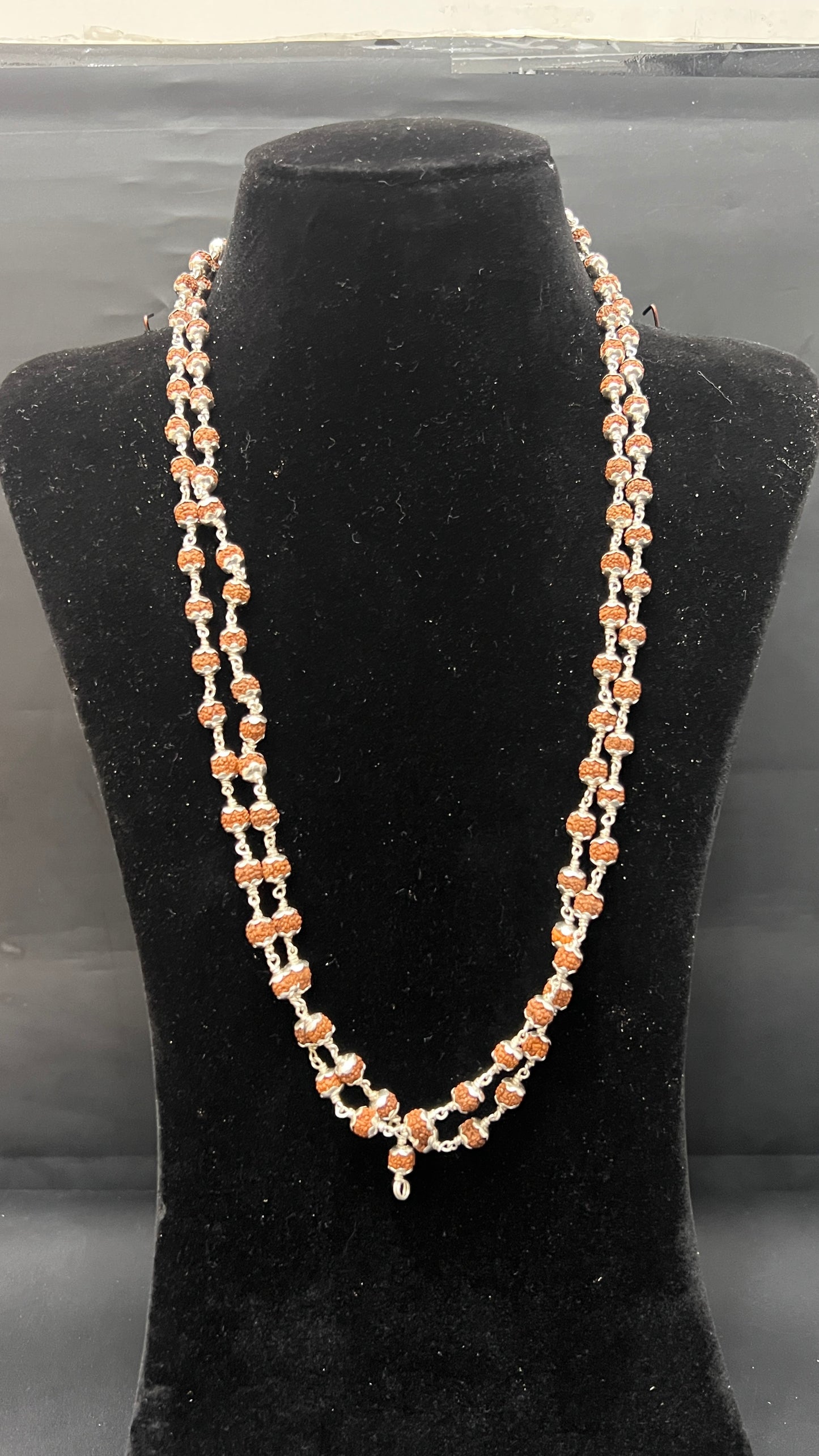 Silver Rudraksh Malai 108Beads