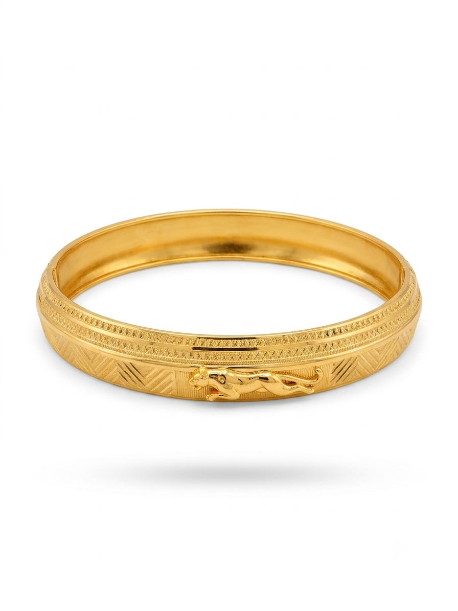 Silver Mens Kada CNC Jaquar DS Full Gold Finish R