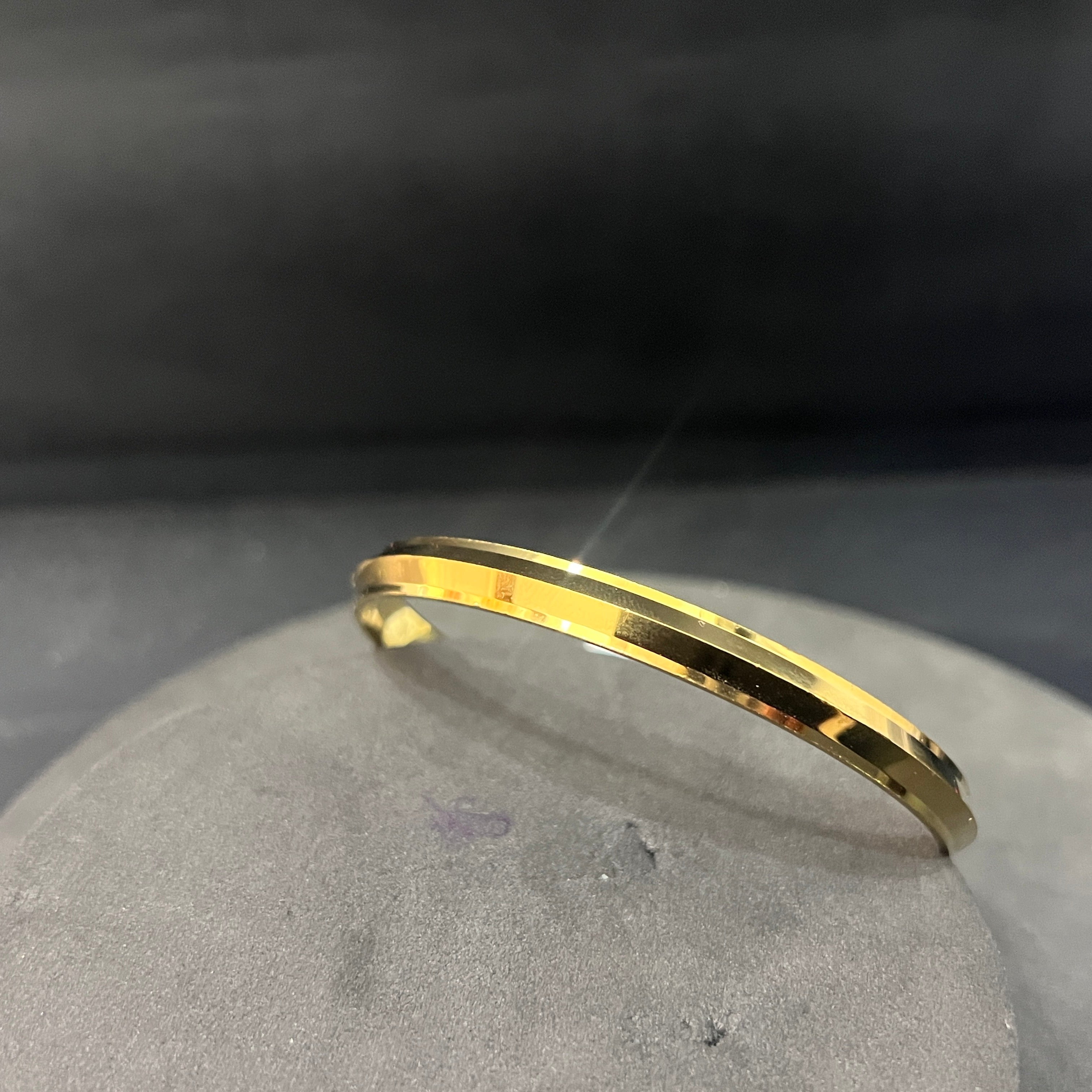 Mens Punjabi Kada Gold Polish