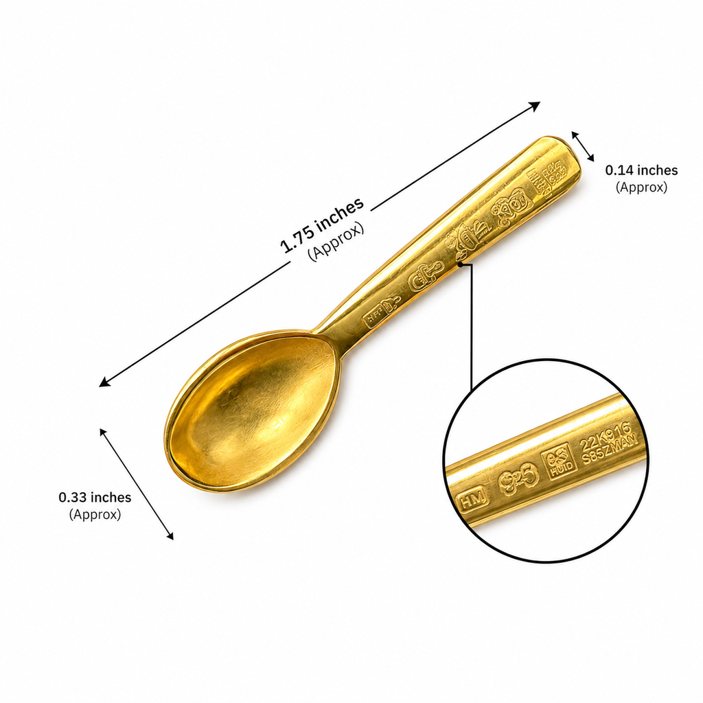 Gold Spoon 22k 916 Hallmarked