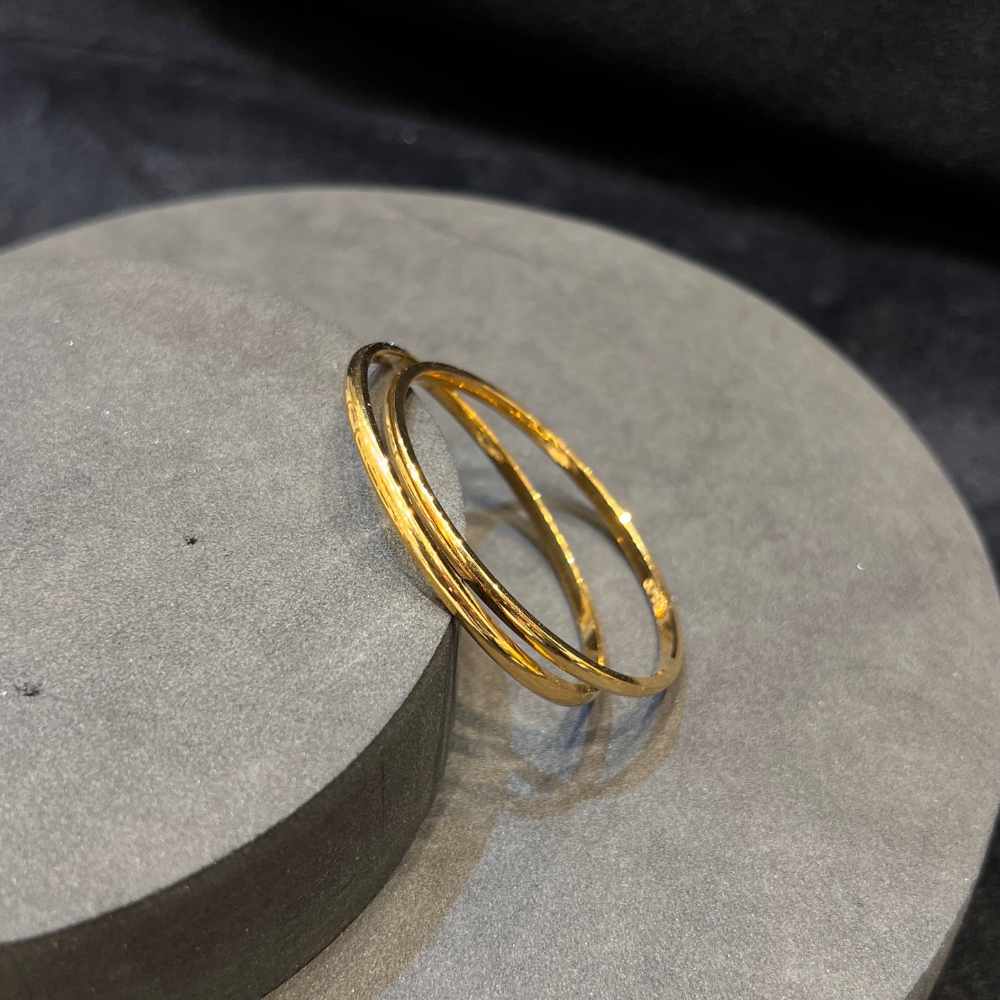 Silver Baby Bangles Gold Finished