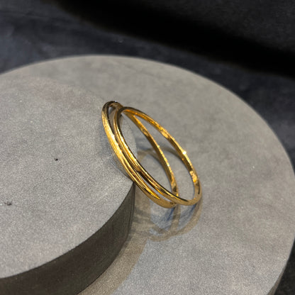 Silver Baby Bangles Gold Finished