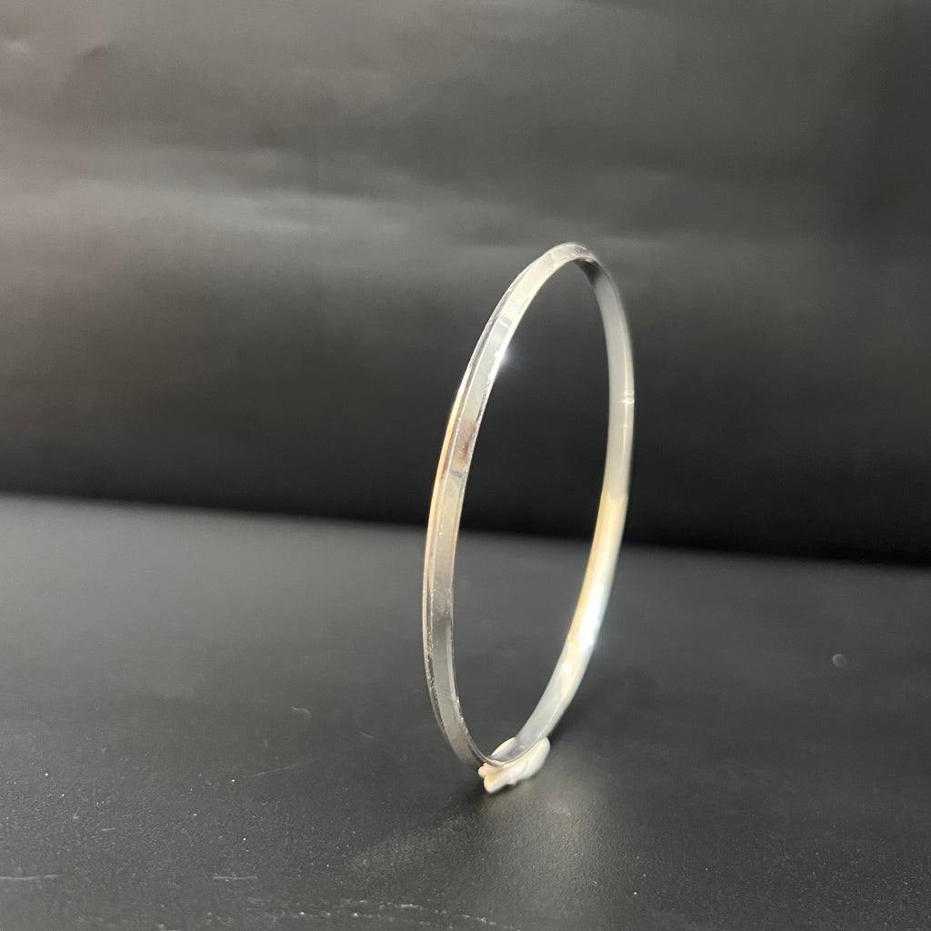 Silver Mens Punjabi Kada Slim Regular M