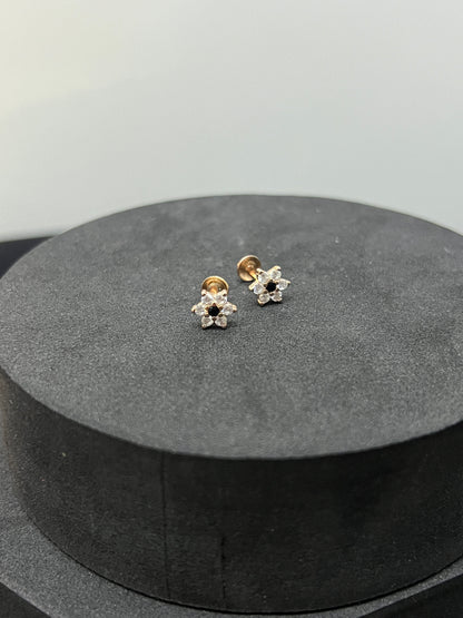 Studs _Flower Black