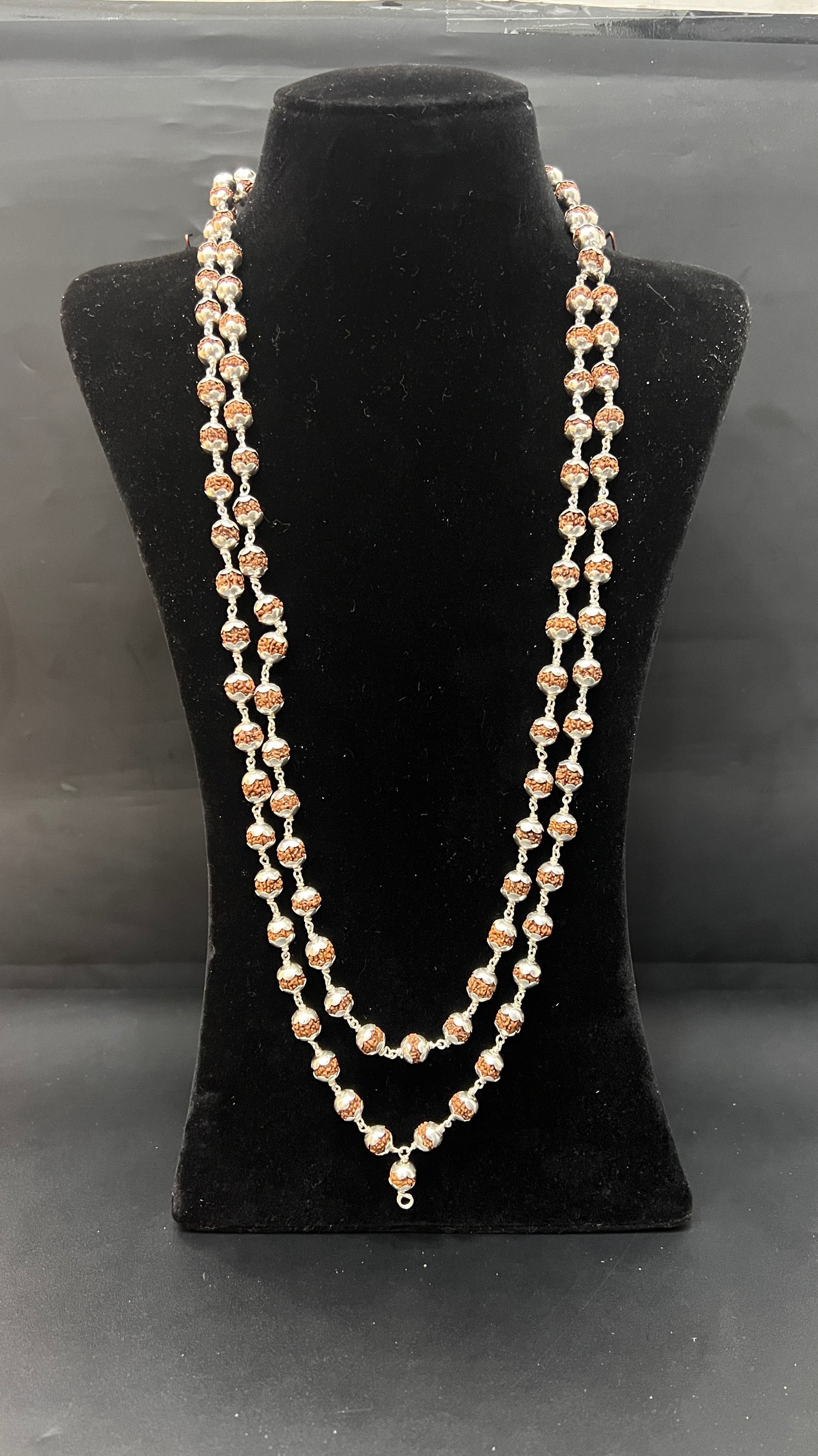 Silver Rudraksh Malai 108Beads