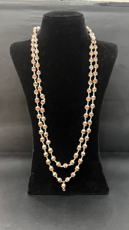 Silver Rudraksh Malai 108Beads