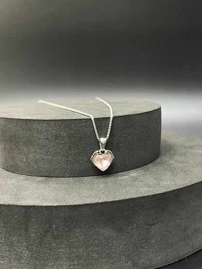 Ladies Pendant Chain _Pink Heart