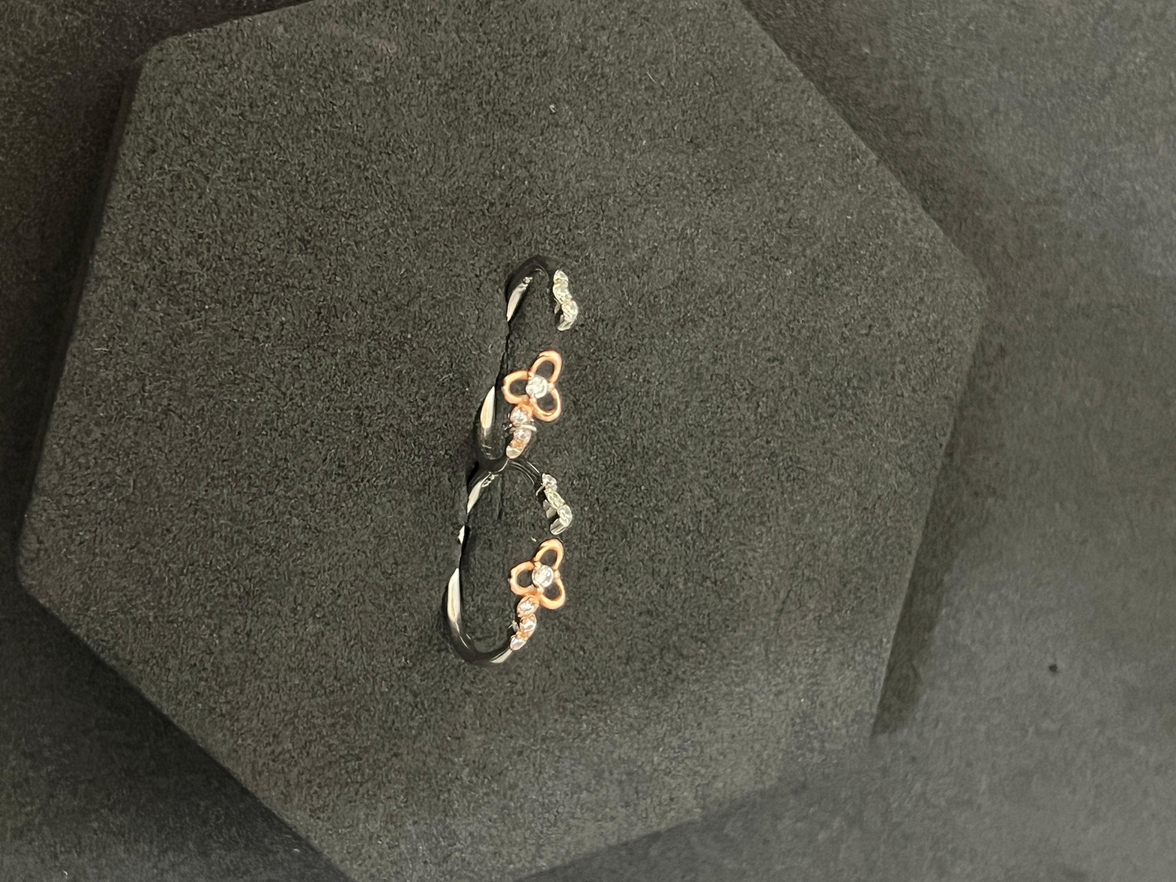 Ladies Toe Ring_Rose-gold one stone Flower