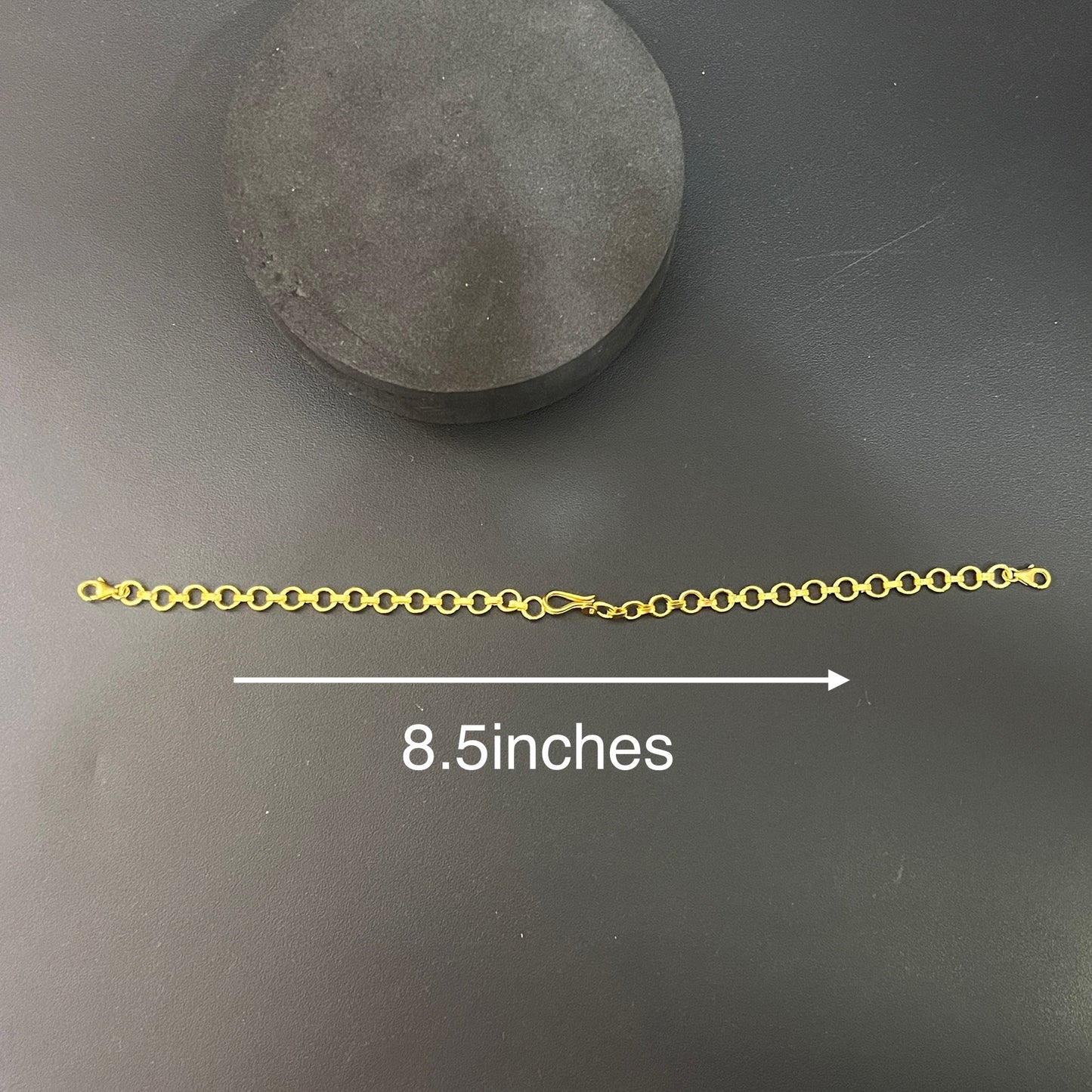 Silver Back Chain Gold Polished