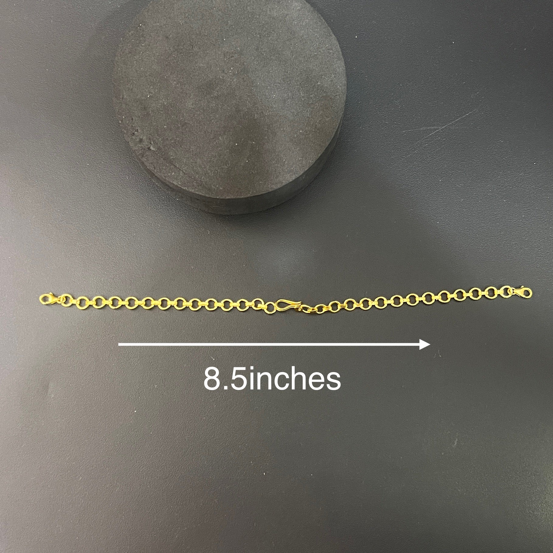 Silver Back Chain Gold Polished