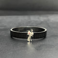 Silver Murgar Peacock Vel Flexible Band