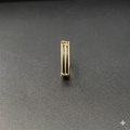 Silver Elephant Hair Ring Two Line Gold Finished