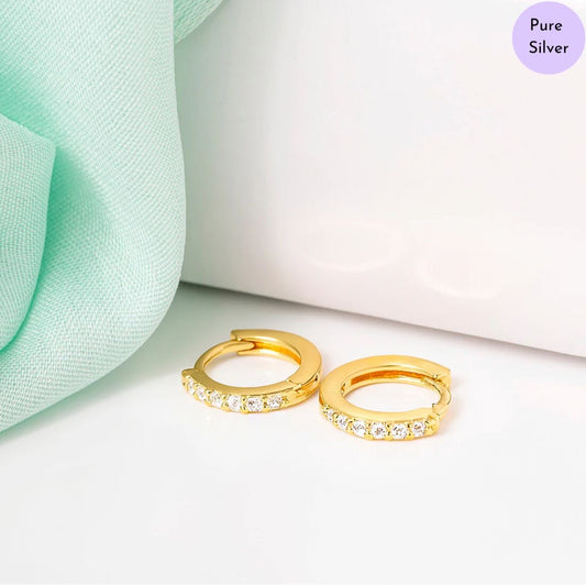 Silver Ear Ring (Earloops) Unisex Model Pair