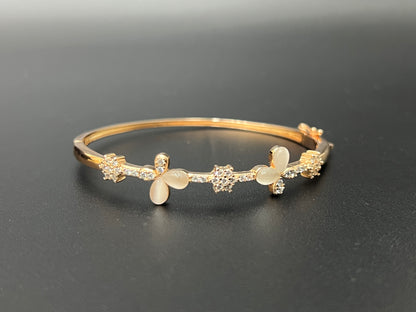 Ladies Kada_Rose Gold_Three Flower