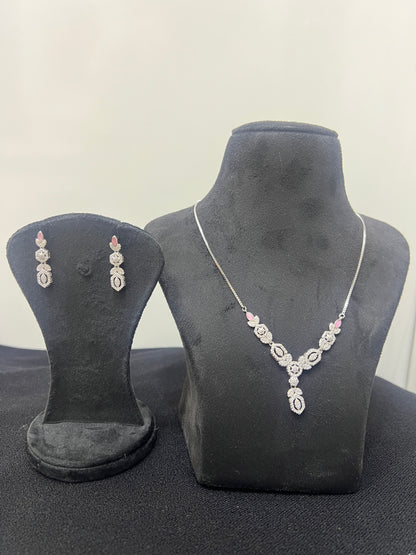 Ladies Pink Necklace Set