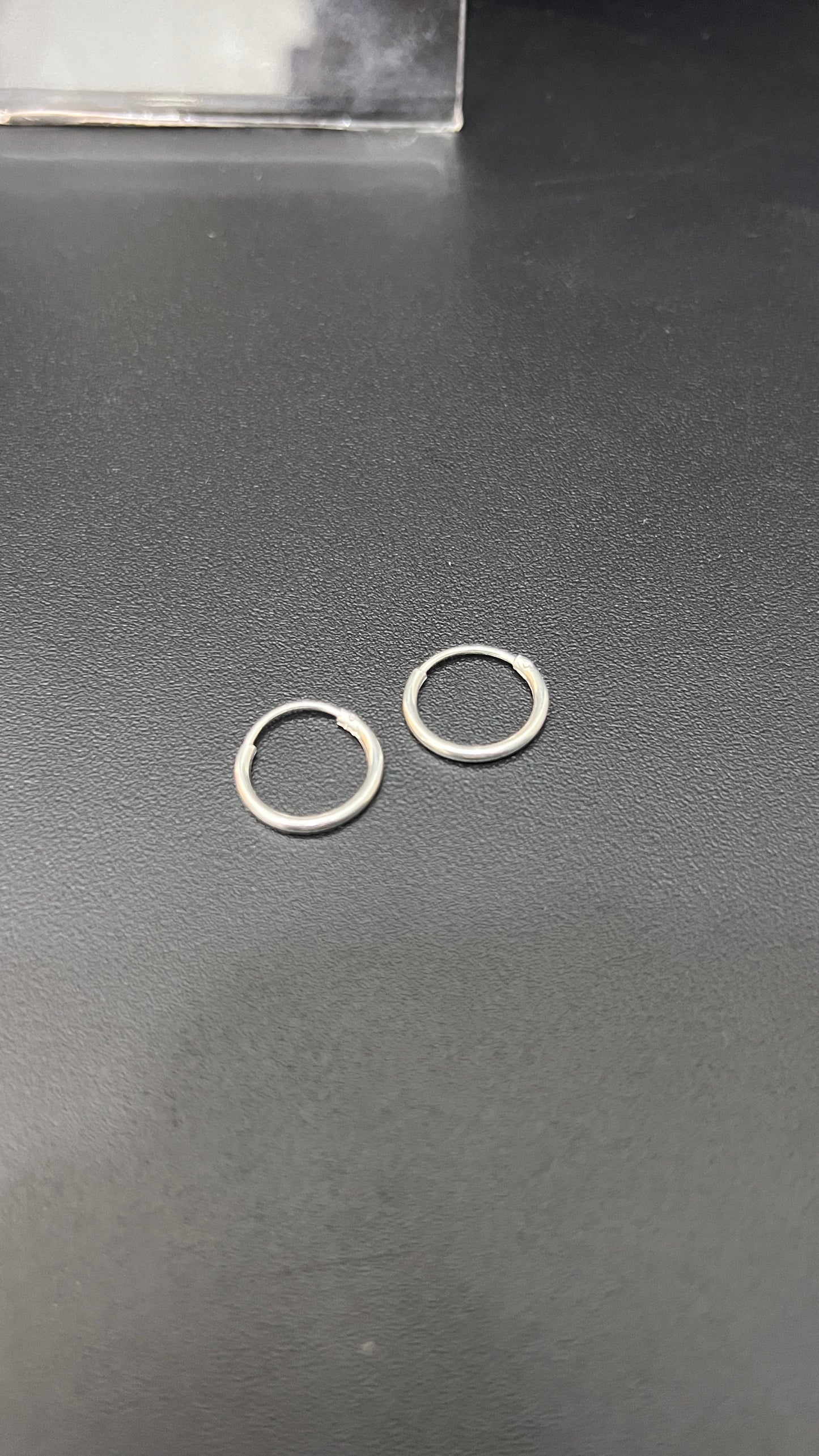 Silver Mens Earring (Earloops) Pair