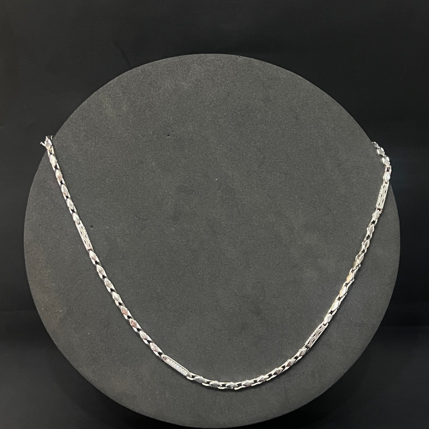 Silver Mens Chain Italian Choco Chain Spiral Cut