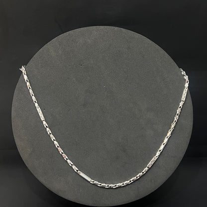 Silver Mens Chain Italian Choco Chain Spiral Cut