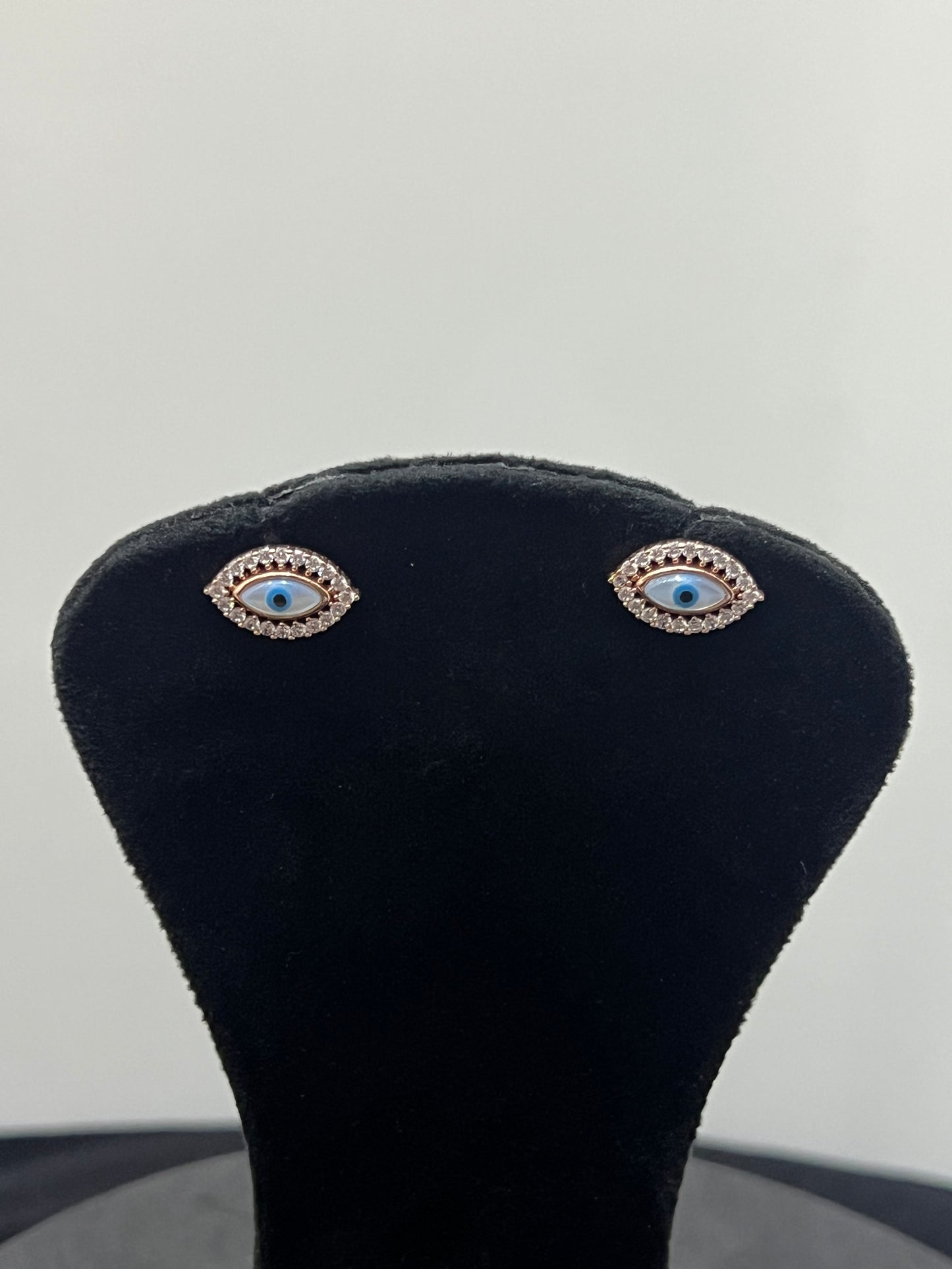 Studs _Rose gold Evil Eye