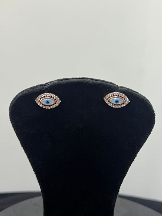 Studs _Rose gold Evil Eye