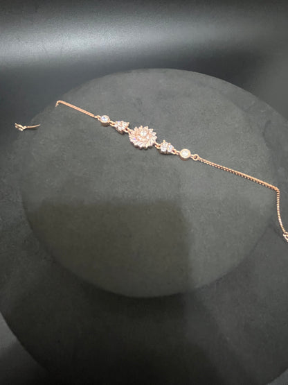 Ladies Bracelet _Rosegold Sun AD Stone