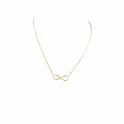 Ladies Pendant Chain _Stones Infinity Heart