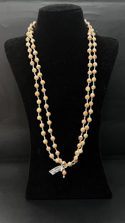 Silver Ayyappa Chandan Malai 108Beads