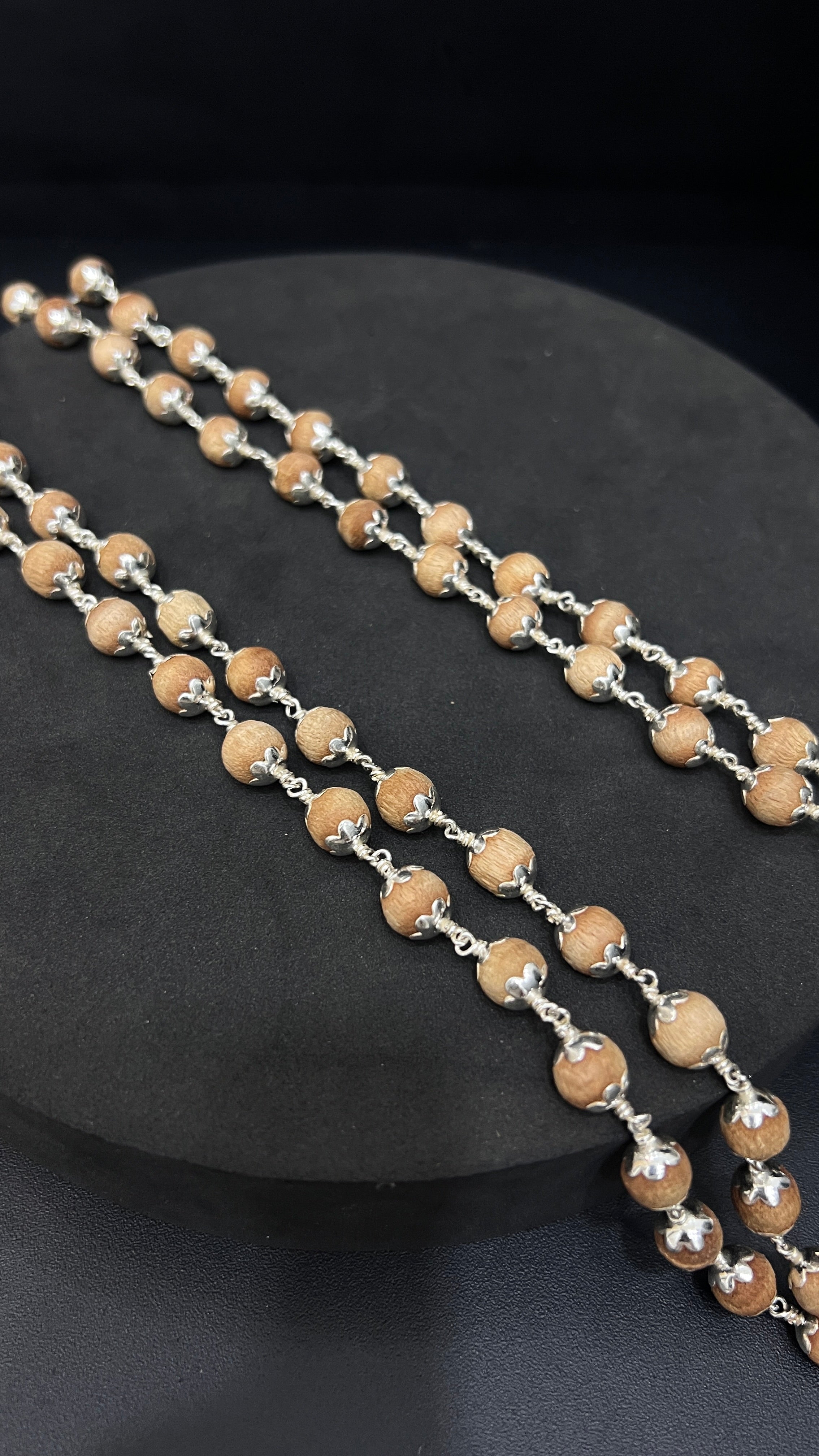 Silver Ayyappa Chandan Malai 108Beads