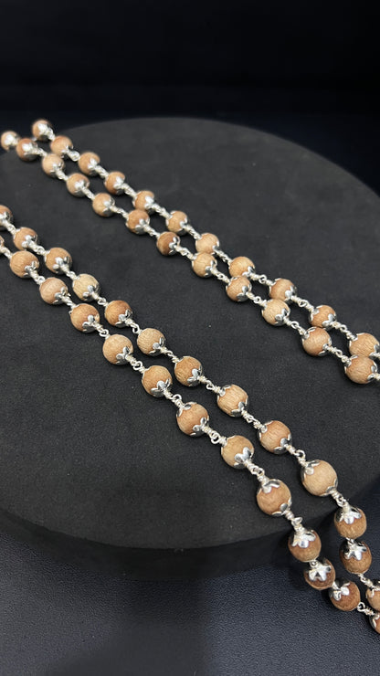 Silver Ayyappa Chandan Malai 108Beads