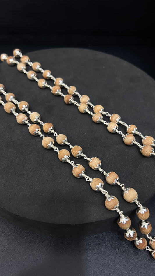 Silver Ayyappa Chandan Malai 108Beads