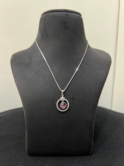 Pendant Chain_Purple Solitare